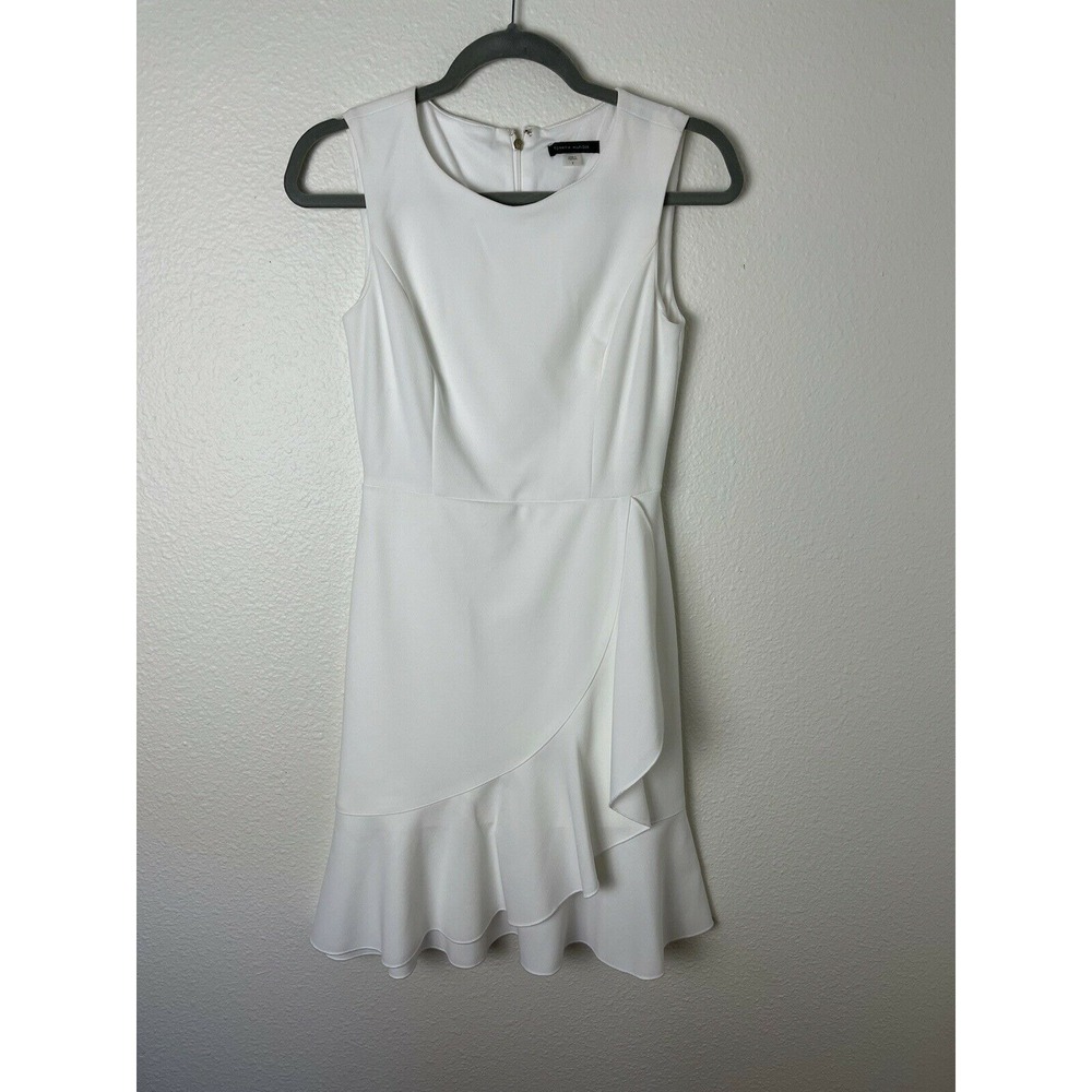 Tommy Hilfiger Women's Ruffle Ivory Party Cocktail Dress Sz 2 Sleeveless